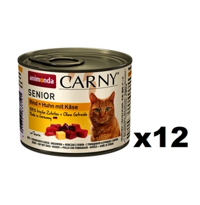 Animonda Cat Carny Senior Huhn und Kase 12x200g