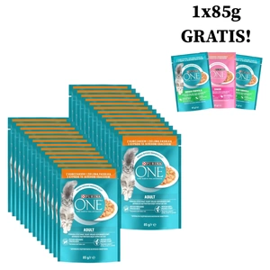 Purina One Cat Adult mit Huhn und grünen Bohnen 26x85g