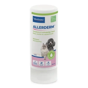 Virbac Allerderm Shampoo für trockene und schuppige Haut für Hunde und Katzen 250 ml