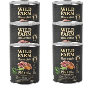 WILD FARM Monoprotein Pork 6x800 g hypoallergenes Hundefutter