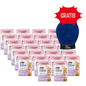 CAT CHOW Sensitive Food mit Lachs und Zucchini in Sauce 26x85g