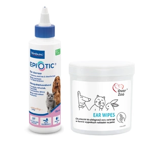 OVER ZOO Ohrentücher 50 Stk + Virbac Epiotic 125ml