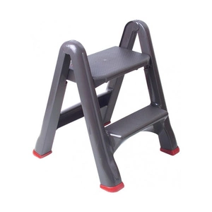 CURVER Trittleiter Hocker 2 Stufen schwarz/rot