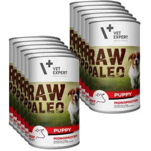 Vetexpert RAW PALEO Welpenrind 12x400g - Dose Rindfleisch
