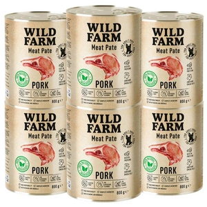 WILD FARM Pastete Schweinefleisch 6x800g glutenfreies Hundefutter