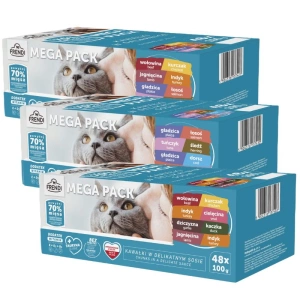Frendi Sachets für Katzen Fleisch und Fisch in Sauce 144x100g