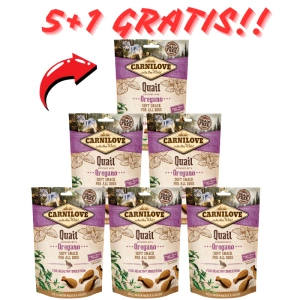Carnilove Semi-Moist Snack, weicher Snack mit Oregano 200 g 5+1 GRATIS!!