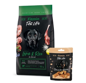 FITMIN dog For Life Lamb & Rice 12 kg + Kekse 50g GRATIS