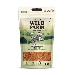 WILD FARM 50 g Chips mit Huhn und Kabeljau 50g Leckerbissen für Katzen