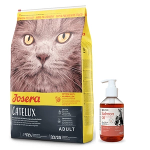 Josera Catelux 10 kg + LAB V Lachsöl für Hunde und Katzen 250ml