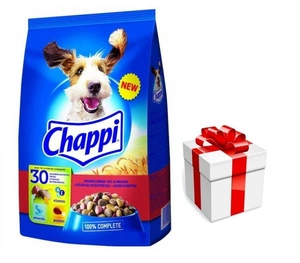 CHAPPI 9kg - Hundetrockenfutter mit Rindfleisch, Geflügel und Gemüse + Überraschung für den Hund
