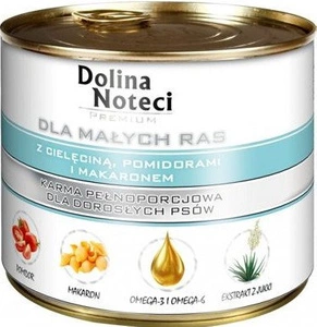 Dolina Noteci PREMIUM für Hunde kleiner Rassen mit Kalbstomaten und Nudeln 12x185 g