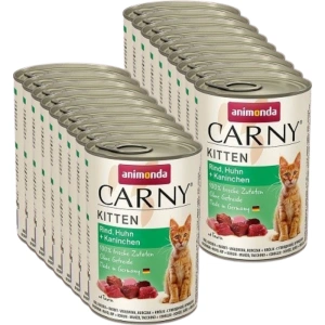 Animonda Cat Carny Kitten Rind, Pute und Kaninchen 24x400g