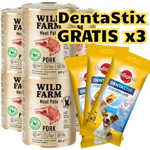 WILD FARM Pastete Schweinefleisch 6x800g glutenfreies Hundefutter