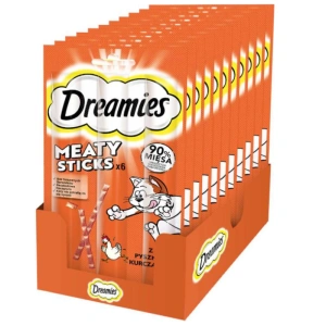 DREAMIES 14x30g - Ergänzungsfuttermittel für ausgewachsene Katzen, mit leckerem Huhn
