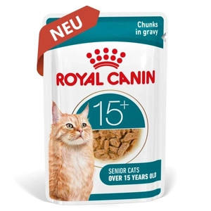 ROYAL CANIN Nassfutter für Katzen, Senior Ageing 15+, Sauce 12x85g