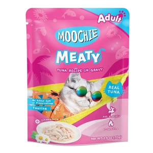 MOOCHIE Tuna In Gravy 70g Nassfutter für Katzen (Thunfisch und Kamille in Soße)