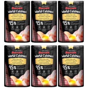 Super Benek World Cuisines Alleinfuttermittel für ausgewachsene Katzen. Holländisches Eintopfgericht mit Huhn in Eiergelatine 6x100g