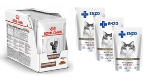 ROYAL CANIN Gastro Intestinal 12x85g Beutel (Scheiben in Sauce) + ENZO VET Intestinal 3x100g