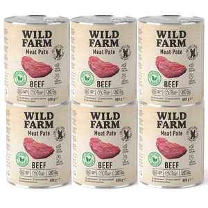 WILD FARM Pastete Rind 6x800g glutenfreies Hundefutter