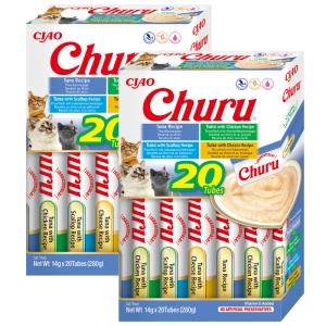 INABA Churu für Katzen - Mix mit Thunfisch 2x(20x14g)