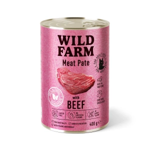 WILD FARM Pate Beef 400 g – glutenfreies Katzenfutter