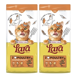 VERSELE-LAGA Lara Adult Truthahn & Huhn 2x12,5kg - Katzenfutter für Erwachsene mit Truthahn und Huhn