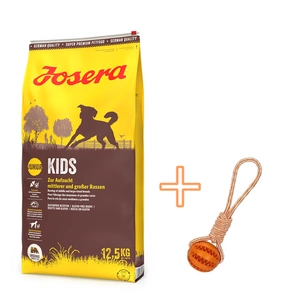 JOSERA Kids 12,5kg + NUXIE Hundespielzeug Tug mit Ball 30cm