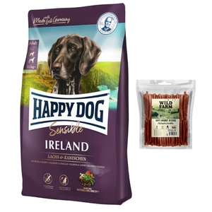 Happy Dog Supreme Irland 12,5kg + WILD FARM Kaninchensticks 500g Hundeleckerli
