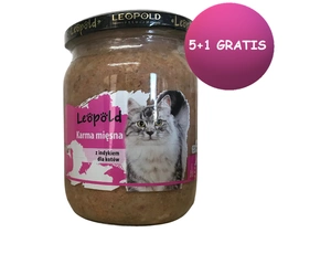 Leopold Fleischfutter mit Pute für Katzen 6x500g (Dose)