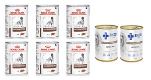 ROYAL CANIN Gastro Intestinal GI25 6x400g + ENZO VET Darm-Diät mit Erkrankungen des Verdauungstraktes mit Lamm für Hunde 2x400g
