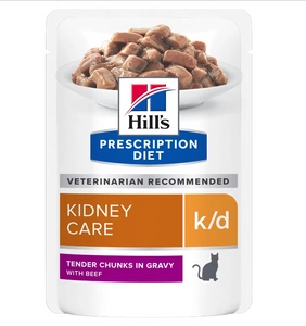 HILL'S PD Prescription Diet Feline k/d Kidney Care Beef 85g - Portionsbeutel