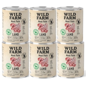 WILD FARM Pastete Lamm 6x800g glutenfreies Hundefutter
