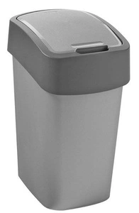 Curver Abfalleimer "FLIP BIN" 10L Silber/Graphit