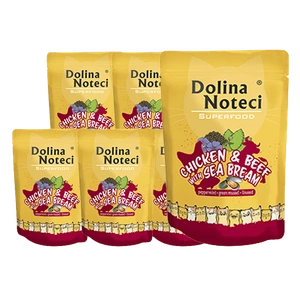 DOLINA NOTECI Superfood -  Huhn und Rindfleisch mit Seebrasse -Beutel 10x85g