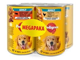 PEDIGREE Adult DOSEN 4X400G – Nassfutter für Hunde in Gelee (2x MIT HÜHNCHEN, 2x MIT RIND)