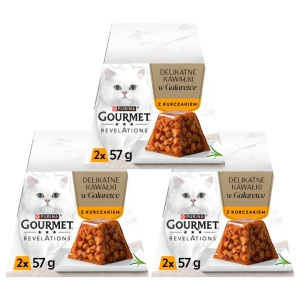 GOURMET Revelations Delikate Stücke in Gelee mit Huhn 3x(2x57g)