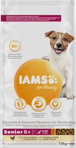 IAMS-Trockenfutter für Vitalität für ältere kleine und mittelgroße Hunde, mit frischem Huhn 12kg