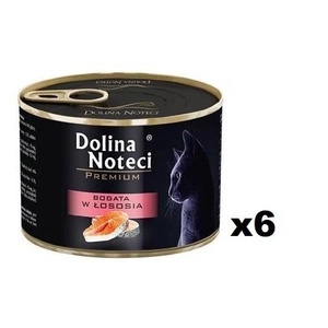 Dolina Noteci Premium Nasses Katzenfutter reich an Lachs 6x185g