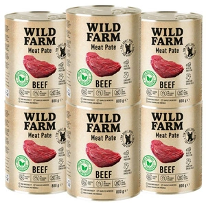 WILD FARM Pastete Rind 6x800g glutenfreies Hundefutter