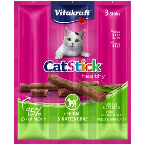Vitakraft Cat Stick® + Huhn & Katzengras 3x18g