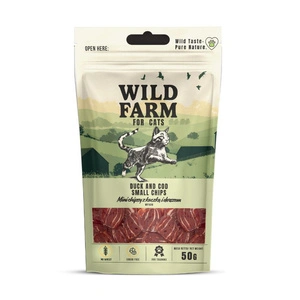 WILD FARM Chips mit Ente und Kabeljau 50g Leckerbissen für Katzen