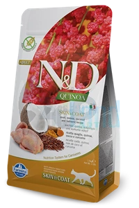 Farmina N&D Quinoa feline SKIN & COAT QUAIL 300g