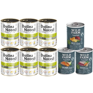 Dolina Noteci Premium Gans mit Kartoffeln 6x400g + Wild Farm Superfood MIX 3x400g