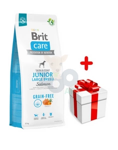 BRIT CARE Dog Grain-free Junior Large Breed Salmon 12kg + Überraschung für den Hund