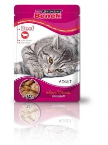 SUPER BENEK Adult Rindfleischbeutel für Katzen 100g
