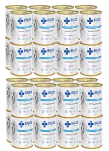ENZO VET Hypoallergenes Futter mit Pute  und Kaninchen für Hunde 32x400g