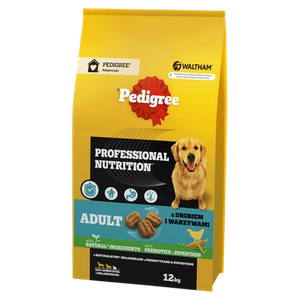 PEDIGREE® Adult Professional Nutrition 12kg mit Geflügel und Gemüse - Trockenvollnahrung für ausgewachsene Hunde großer und mittlerer Rassen