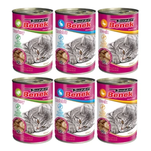 Super Benek KOT getreidefreie Leckerbissen in Soße MIX 6x415g