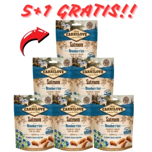 Carnilove Crunchy Snack, Lachs mit Beeren 200 g 5+1 GRATIS!!